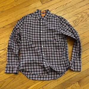 Joe Fresh Navy and White Checkered Casual Shirt